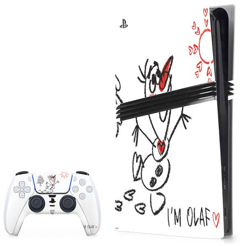 Disney Frozen I Am Olaf Art PS5 Pro Bundle Skin