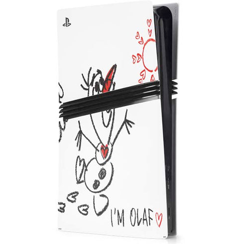 Disney Frozen I Am Olaf Art PS5 Pro Console Skin