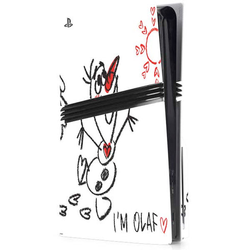 Disney Frozen I Am Olaf Art PS5 Pro Disk Console Skin