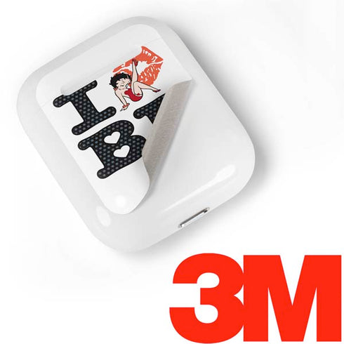 Betty Boop I Love BB Apple AirPods Skin