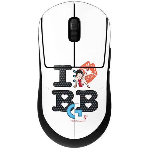 Betty Boop I Love BB G Pro Wireless Gaming Mouse Skin