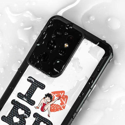 Betty Boop I Love BB Galaxy S24 Ultra Waterproof Case