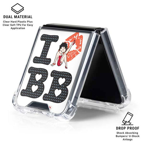 Betty Boop I Love BB Galaxy Z Flip6 Clear Case