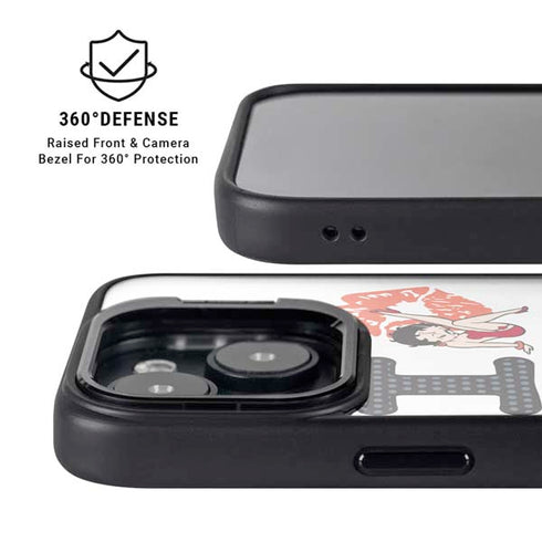 Betty Boop I Love BB iPhone 14 Kickstand Case