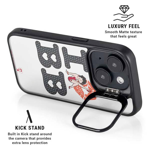 Betty Boop I Love BB iPhone 15 Kickstand Case