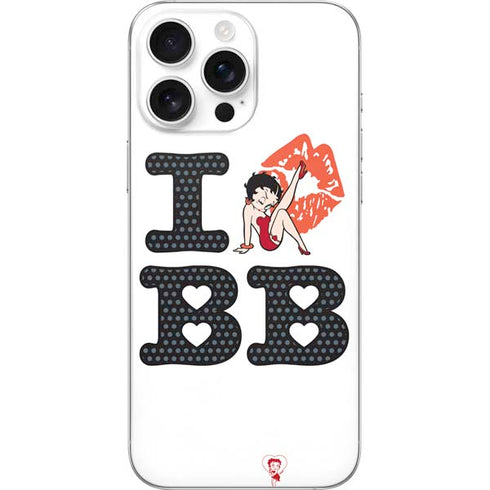 Betty Boop I Love BB iPhone 16 Pro Max Skin