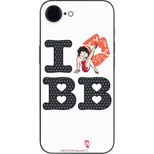 Betty Boop I Love BB iPhone 16e Skin