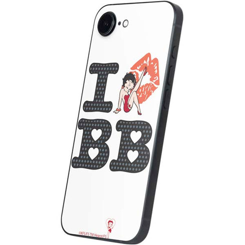 Betty Boop I Love BB iPhone 16e Skin