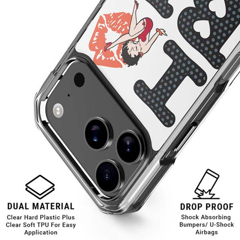 Betty Boop I Love BB iPhone 18 Pro Clear Case