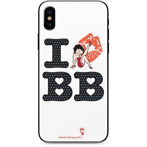 Betty Boop I Love BB iPhone XS Skin