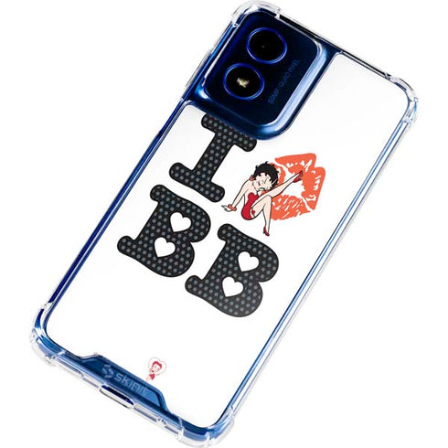 Betty Boop I Love BB Moto G Play 4G (2024) Clear Case
