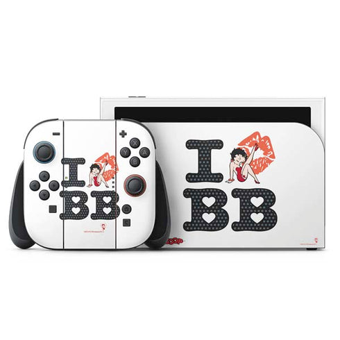 Betty Boop I Love BB Nintendo Switch 2 (2025) with Joy-Con Skin