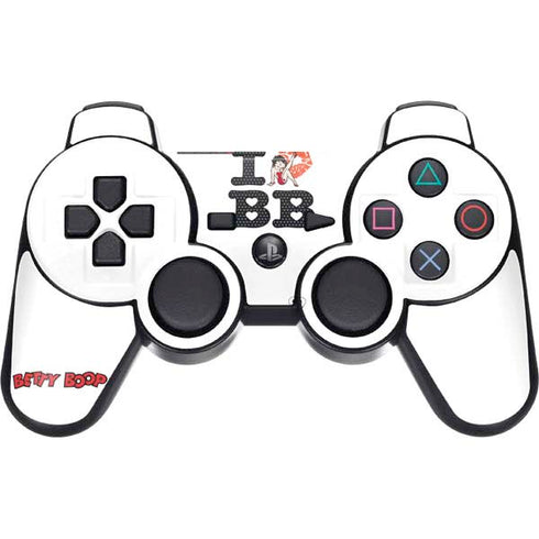 Betty Boop I Love BB PS3 Dual Shock wireless controller Skin
