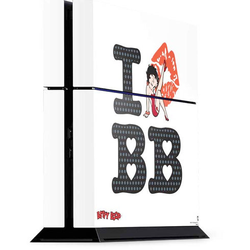 Betty Boop I Love BB PS4 Console Skin