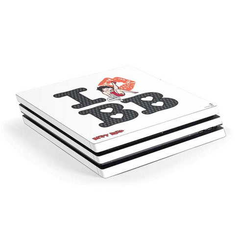 Betty Boop I Love BB PS4 Pro Console Skin
