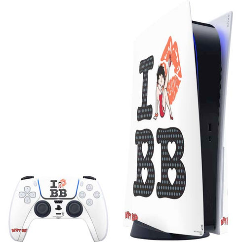 Betty Boop I Love BB PlayStation PS5 Skins