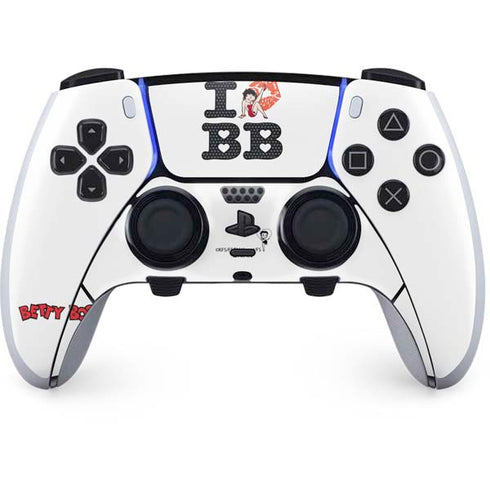 Betty Boop I Love BB PS5 DualSense Edge Pro Controller Skin
