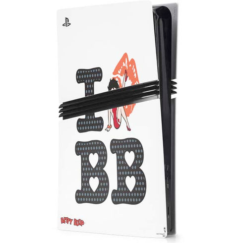 Betty Boop I Love BB PlayStation PS5 Skins