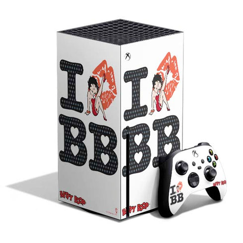 Betty Boop I Love BB Xbox Series X Skins
