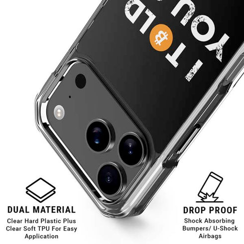 I Told You So iPhone 18 Pro Clear Case
