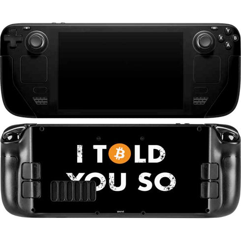 I Told You So Steam Deck Handheld Gaming Computer OLED Skin