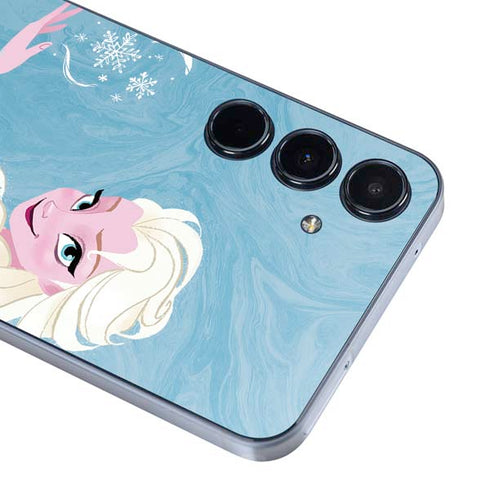 Disney Frozen Ice Blue Elsa Art Galaxy A35 5G Skin