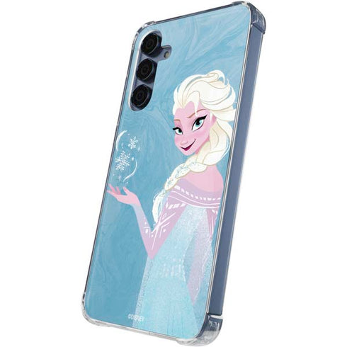 Disney Frozen Ice Blue Elsa Art Galaxy A55 5G Clear Case