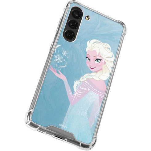 Disney Frozen Ice Blue Elsa Art Galaxy S24 FE Clear Case