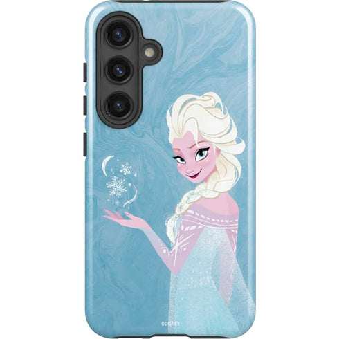 Disney Frozen Ice Blue Elsa Art Galaxy S25 Impact Case