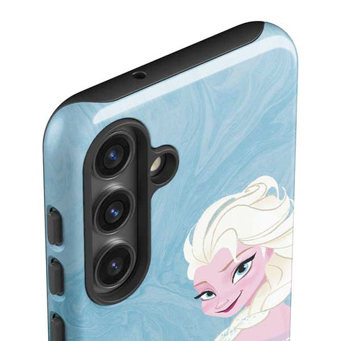 Disney Frozen Ice Blue Elsa Art Galaxy S25 Impact Case
