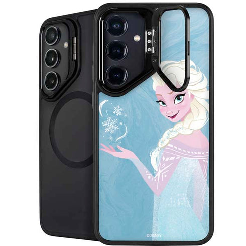Disney Frozen Ice Blue Elsa Art Galaxy S24 Plus Kickstand Case