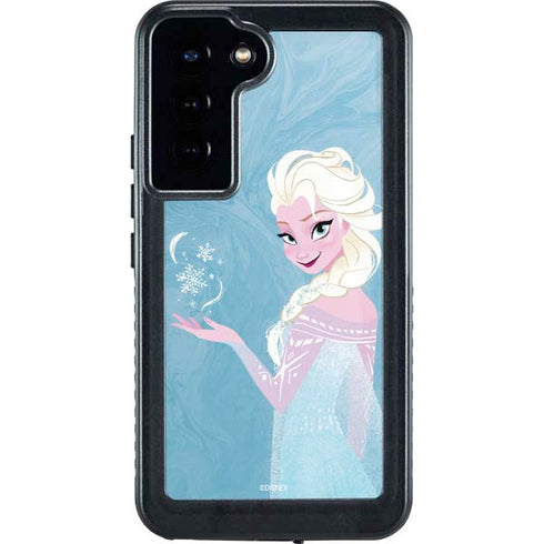 Disney Frozen Ice Blue Elsa Art Galaxy S24 Plus Waterproof Case