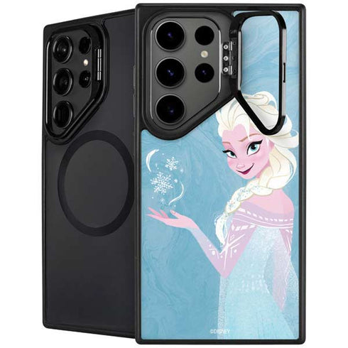 Disney Frozen Ice Blue Elsa Art Galaxy S24 Ultra Kickstand Case