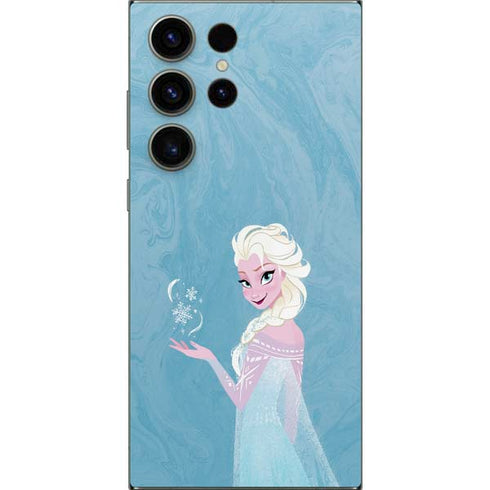 Disney Frozen Ice Blue Elsa Art Galaxy S25 Ultra Skin