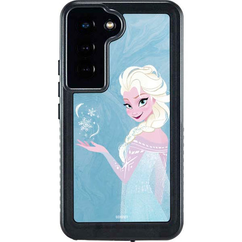 Disney Frozen Ice Blue Elsa Art Galaxy S24 Waterproof Case