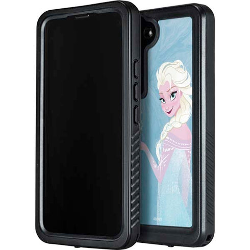 Disney Frozen Ice Blue Elsa Art Galaxy S24 Waterproof Case