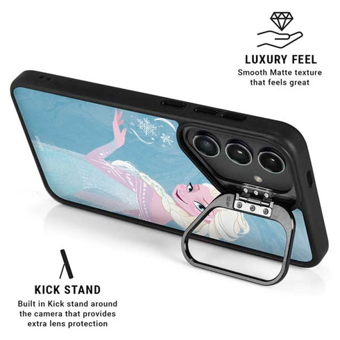 Disney Frozen Ice Blue Elsa Art Galaxy S26 Kickstand Case