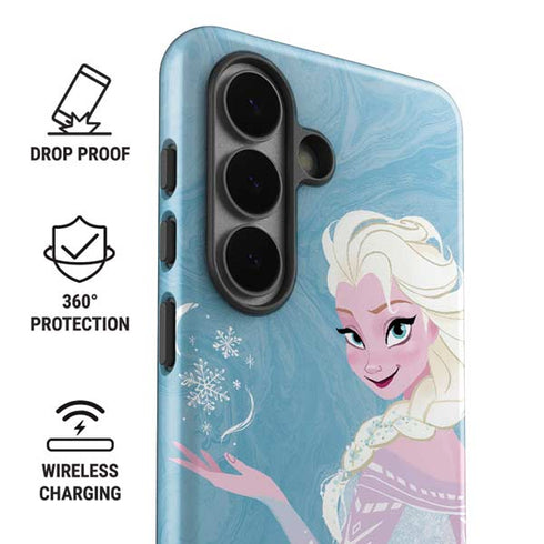 Disney Frozen Ice Blue Elsa Art Galaxy S26 Plus Impact Case