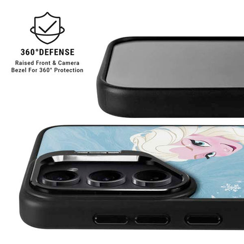 Disney Frozen Ice Blue Elsa Art Galaxy S26 Plus Kickstand Case