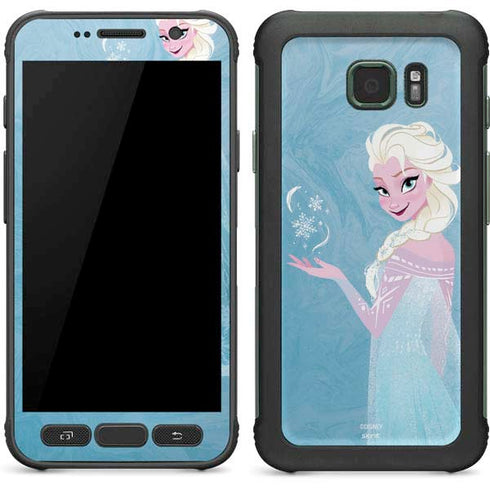 Disney Frozen Ice Blue Elsa Art Galaxy S7 Active Skin