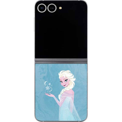 Disney Frozen Ice Blue Elsa Art Galaxy Z Flip6 Skin