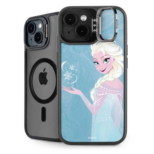 Disney Frozen Ice Blue Elsa Art iPhone 15 Kickstand Case