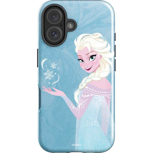 Disney Frozen Ice Blue Elsa Art iPhone 16 Impact Case