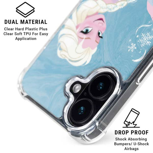 Disney Frozen Ice Blue Elsa Art iPhone 16 MagSafe Case