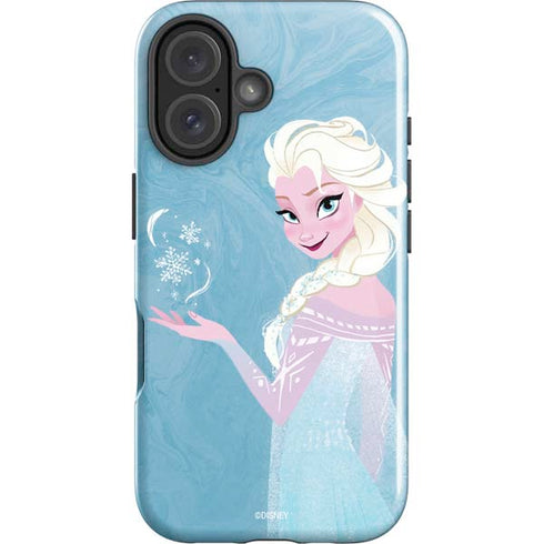 Disney Frozen Ice Blue Elsa Art iPhone 16 Plus Impact Case