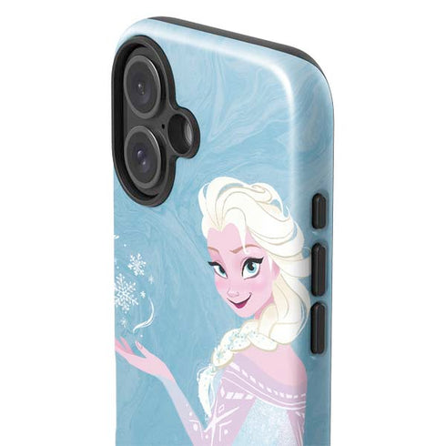 Disney Frozen Ice Blue Elsa Art iPhone 16 Plus Impact Case