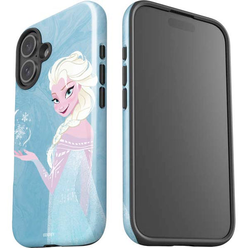 Disney Frozen Ice Blue Elsa Art iPhone 16 Plus Impact Case