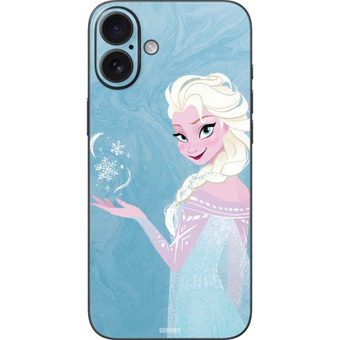 Disney Frozen Ice Blue Elsa Art iPhone 16 Plus Skin