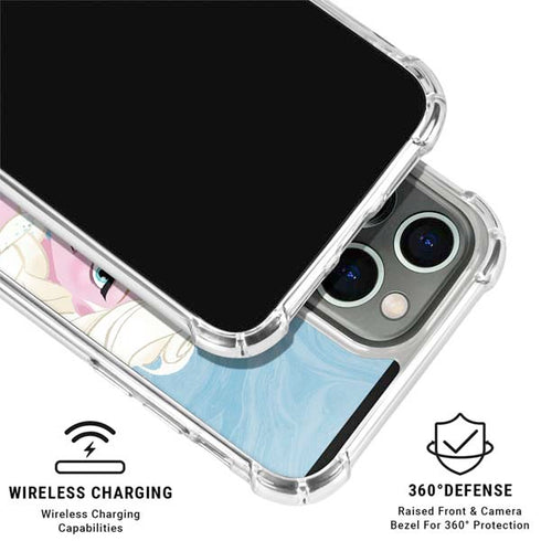 Disney Frozen Ice Blue Elsa Art iPhone 16 Pro Max Clear Case