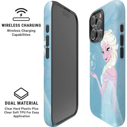 Disney Frozen Ice Blue Elsa Art iPhone 16 Pro Max Magsafe Impact Case